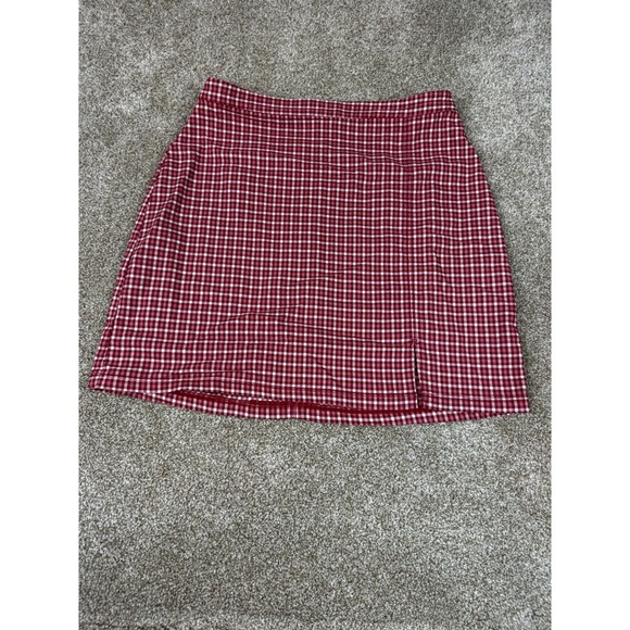 Hollister Dresses & Skirts - Y2K Hollister Red Gingham Skirt Ultra High Rise Mini M Preppy Schoolgirl 90s Med